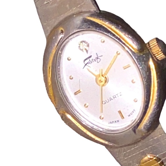Vintage Fabergè Heart Gold Silver Tone Watch *needs battery* - Picture 4 of 7